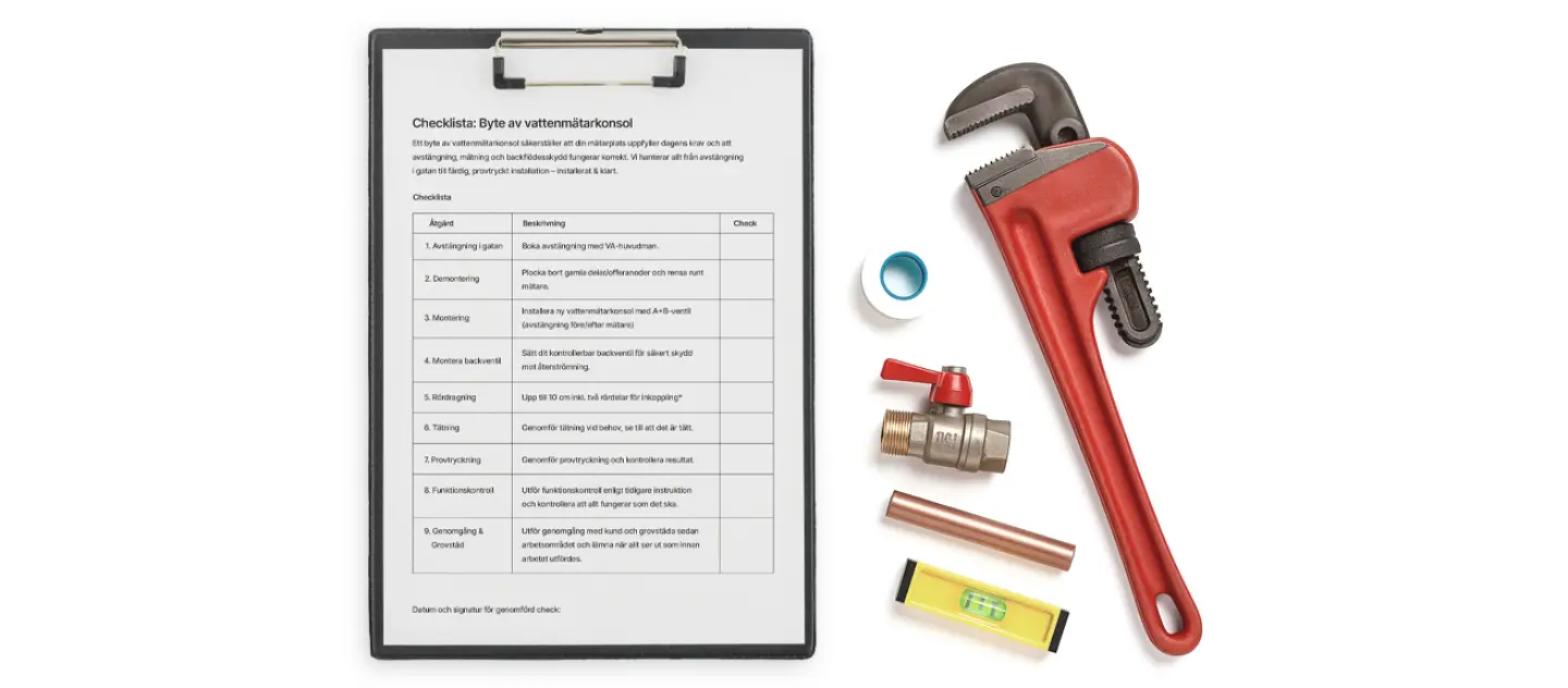 Byte av vattenmatarkonsol